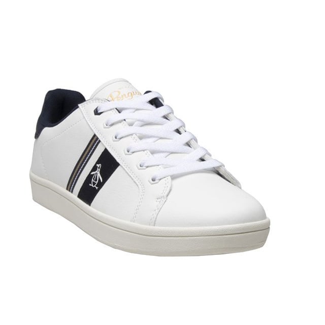 Freshen Up Ihre Trainer-Stil mit dem Steadman Retro Herren-Trainer von Classic Brand Penguin. Die Smart Off-white Ober ist mit Navy Detaillierung und die ikonische Branding beendet.