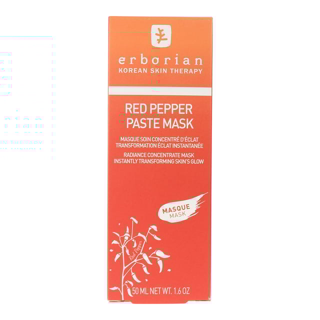 Erborian Red Pepper Paste Mask is a creamy concentrated face mask infused with red pepper fruit extract to revitalize and energize. Its nourishing formula restores radiance, leaving your complexion visibly brighter, smoother, and full of vitality. Perfect for an instant luminosity boost.
