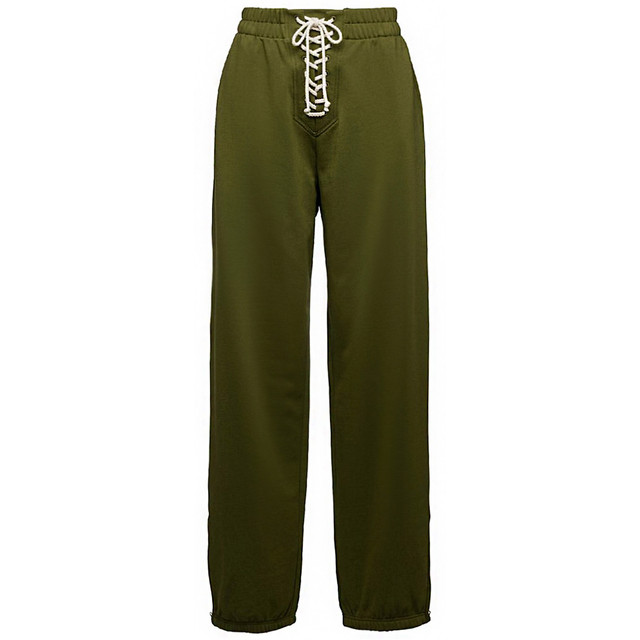 Puma x Rihanna Fenty Front Lacing Pantalones de chándal Verde Mujer Pantalones 575145 03