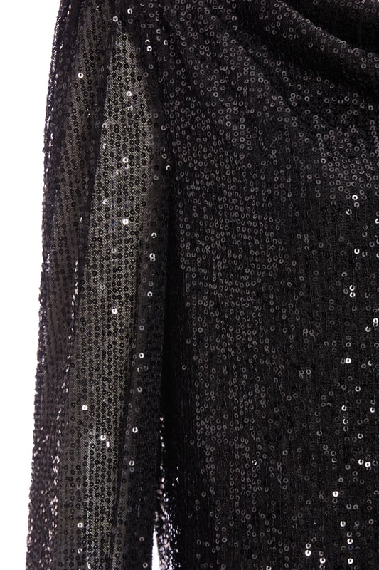 - Sequin design - Long sleeve - Drape neckline - Model height: 5' 9" - Model wears uk 8 / us 4 / eur 36 - Always check the care wash label - Cool hand wash with mild detergent
