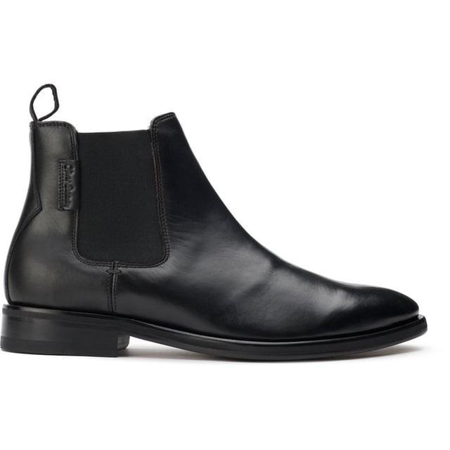 Herren schwarze Oliver Sweeney Baltimore Stiefel, hergestellt aus Leder und mit einer Ledersohle. Merkmale: blake-genähte Ledersohle, Seitenstretchen, Oliver Sweeney Branding und Lederfutter.