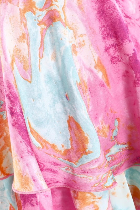 - Satin finish - Marble print - Cowl neckline - Cami straps - Model height: 5' 7" - Model wears uk 8 / us 4 / eur 3 - Always check the care wash label - Cool hand wash with mild detergent