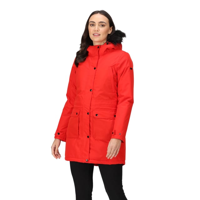 Material: 100% Polyester. Design: Einfarbig. Batteriebetriebenes Heizsystem, Markenlasche, isoliert, Smartphone-Aufladung, verschweißte Nähte. Gewebe-Technologie: Atmungsaktiv, Isotex 5000, Thermo-Guard, Wasserdicht. Manschette: Verstellbar. Ausschnitt: Kapuze. Ärmel-Typ: Langärmelig. Kapuzen-Merkmale: Verstellbar, Kunstpelzbesatz, gefüttert. Taschen: 2 Brusttaschen, 2 untere Taschen. Verschluss: Durchgehender Reißverschluss, Druckknopf. Bitte beachten Sie: Batteriepack nicht im Lieferumfang enthalten.