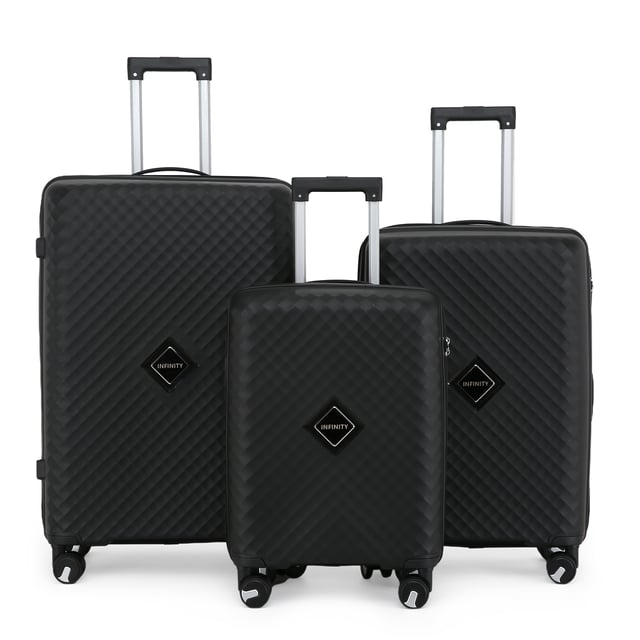 Reis in tijdloze stijl met onze Hard Shell Black Classic Suitcases, ontworpen voor zowel praktisch als elegant. Gemaakt van hoogwaardige materialen, is deze set gebouwd om te voldoen aan de behoeften van frequente reizigers, en combineert robuuste functies met een strakke afwerking. Kenmerken: Duurzame polypropyleenconstructie: Lichtgewicht en veerkrachtig, biedt superieure bescherming voor uw bezittingen. Veilig TSA-goedgekeurd slot: Zorgt ervoor dat uw bagage geschikt is voor reizen en dat uw spullen veilig zijn tijdens het transport. 4x soepele dubbele wielen: Biedt moeiteloze 360° mobiliteit voor soepele navigatie door luchthavens en drukke gebieden. Ergonomische telescopische handgreep: Ontworpen voor een comfortabele en stevige grip tijdens gebruik. Doordacht interieurontwerp: Inclusief spanriemen, een scheidingswand met rits en compartimenten om uw spullen netjes georganiseerd te houden. Beschikbare maten en specificaties: Cabine: Afmetingen: 36 x 24 x 55 cm Gewicht: 2,50 kg Capaciteit: 41L Medium: Afmetingen: 42 x 25,5 x 64,5 cm Gewicht: 3,40 kg Capaciteit: 61L Groot: Afmetingen: 47 x 30 x 75 cm Gewicht: 4,30 kg Capaciteit: 96L Deze klassieke koffers zijn perfect voor elke gelegenheid, of u nu op zakenreis gaat, een weekendje weg gaat of een lange vakantie hebt. Met zijn stevige constructie, soepele manoeuvreerbaarheid en veilige vergrendelingssysteem kunt u met vertrouwen en gemak reizen. - Let op: Selecteer de gewenste maat. Maten worden afzonderlijk verkocht, niet in sets.