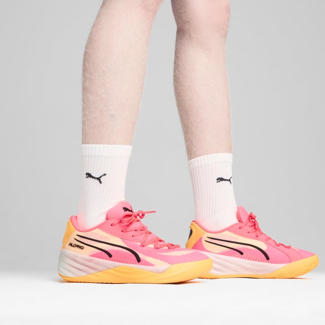PRODUCT STORY: The All-Pro NITRO™ 2 brings an innovative approach to the basketball footwear space with a full NITROFOAM™ drop-in midsole and an engineered mesh upper. This evolution of our original All-Pro shoe is sleek, fast paced and ready to perform at the highest level. FEATURES & BENEFITS: NITROFOAM™: Advanced nitrogen-injected foam designed to provide superior responsiveness and cushioning in a lightweight package. DETAILS: Mesh upper with multi-zoned materials for targeted support, breathability and comfort; NITROFOAM™ drop-in midsole with EVA rim; Rubber outsole with anti-slip traction pattern; Regular fit; PUMA branding details.