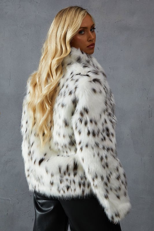 Dapple Faux Fur Coat