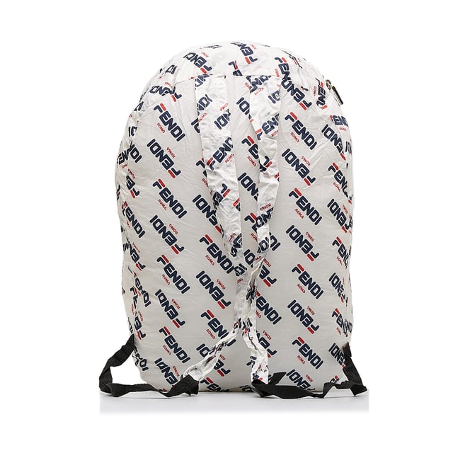 Vintage Fendi x Fila Mania Packable Backpack White