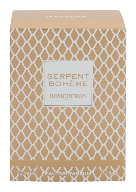 Serpent Boheme is a Chypre floral fragrance for women, created by Anne Flipo and launched in 2020 by Boucheron. The fragrance contains top notes of Mandarin Orange and Black Currant; middle notes of Turkish Rose, Jasmine Sambac and Desert Rose; and base notes of White Musk, Patchouli, Sandalwood and Labdanum. The scent is fruity in the top and the fruit blends well with the floral notes in the heart. The fragrance is sweet, feminine, classy and elegant. The fragrance is ideal for the Spring and Autumn time.