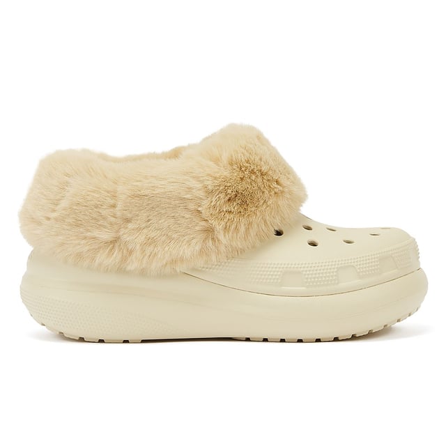 Discover unparalleled comfort in these shoes. The fully-molded Croslite™ upper ensures a lightweight yet durable construction. With a faux-shearling lined interior and collar, you'll enjoy added warmth and comfort. The pivoting heel straps provide a secure fit, and these shoes feature a unique 2-inch / 5.2cm height, measured from the floor to the heel rest. Jibbitz™ holes makes it easy to personalise.