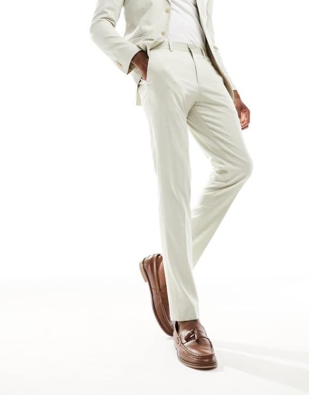 Trousers & Chinos by Jack & Jones Do the smart thing Regular rise Belt loops Functional pockets Slim fitSold By: Asos