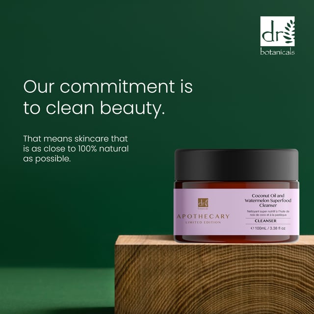 Dr Botanicals Coconut Oil and Watermelon Superfood Cleanser is a refreshing daily cleanser that is rich in antioxidants and natural botanical extracts. It gently cleans and helps prevent imperfections without drying out the skin. Indulge in this clean beauty formula for healthy, glowing skin.