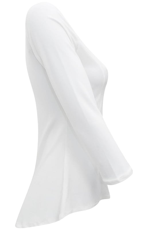 This peplum top is a simple way to work the peplum trend. In a stretchy material and with flattering 3/4 length sleeves, and dipped hem this top is comfortable and stylish

95% Polyester - 5% Elastane
Smooth Stretch Lightweight Jersey
Sizing: As expected
Length: Front 23" Back 26" Shoulder to Hem (Dipped Hem)
