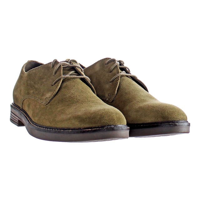 Clarks Paulson Plain Lace-up Green Leede Leather Mens Zapatos 26149750
