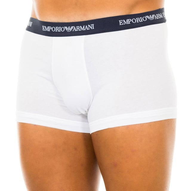 Pack-2 Boxers Emporio Armani.
 Made of elastic cotton.
 Elastic rubber waistband, with the brand's name and logo consecutively embroidered.
 Comfortable and breathable fabric.
 Anatomical front, with the ability to hold without squeezing.
 Seams seen in tone.
 Composition: 95% Cotton, 5% Elastane
 Care:
-Wash at max temperature. 40ºC.
 -Do not use bleach.
 -Supports dry cleaning.
 -Allows you to use a dryer.
 -Iron at max temperature. 130ºC.