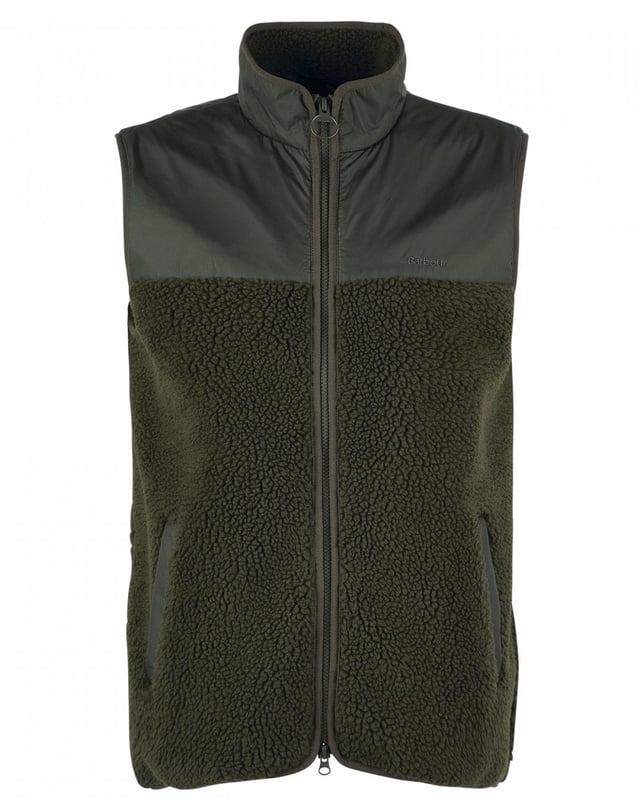 Barbour Newlan Fleece Gilet
A layering essential for the cooler months of the year, the Barbour Newlan Fleece Gilet is made from soft faux fur for a cosy look and feel. Boasting contrast panelling to the upper yoke and collar, it comes with lower welt pockets and tonal lycra binding to keep out the chill.

Barbour embroidery to left pocket
Main fabric (faux fur): 100% polyester
Secondary fabric: 100% polyester
Filling: 100% polyester
Machine wash 30?C
Back length: 70.5cm - 76.5cm

MFL0171