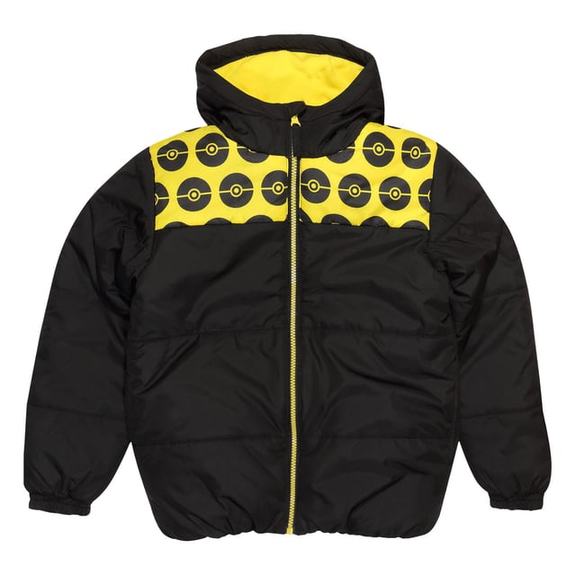 Black puffer jacket with yellow lining clearance