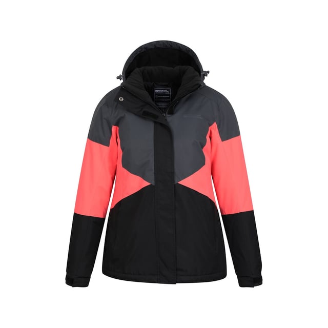 Material: 100% Polyester. Filling: Microfibre. Design: Colour Block, Logo. Fabric Technology: DWR Finish, Isotherm, Snowproof, Thermal Tested -30c. Cuff: Adjustable, Touch Fastening Tab. Neckline: Hooded. Insulated, Snowskirt. Sleeve-Type: Long-Sleeved. Hood Features: Grown On Hood, Toggle Adjuster. Pockets: 2 Side Pockets, Zip. Fastening: Full Zip, Stormflap.