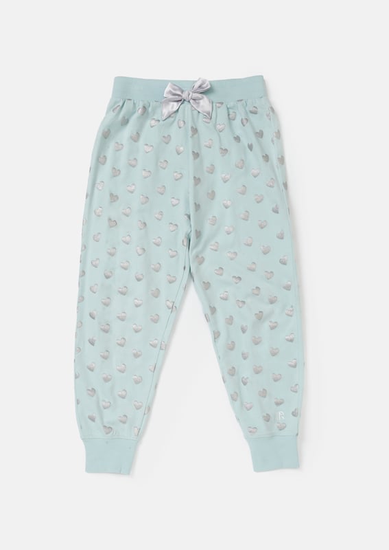 Perfect for your little dreamer. These super cute slogan print PJs in ice   are made in the softest jersey and come with a matching hair scrunchie. Ideal for gifting. We LOVE them!. About Me: 95% Cotton 5% Elastane. Look After Me: Think Planet. Wash At 30C.
