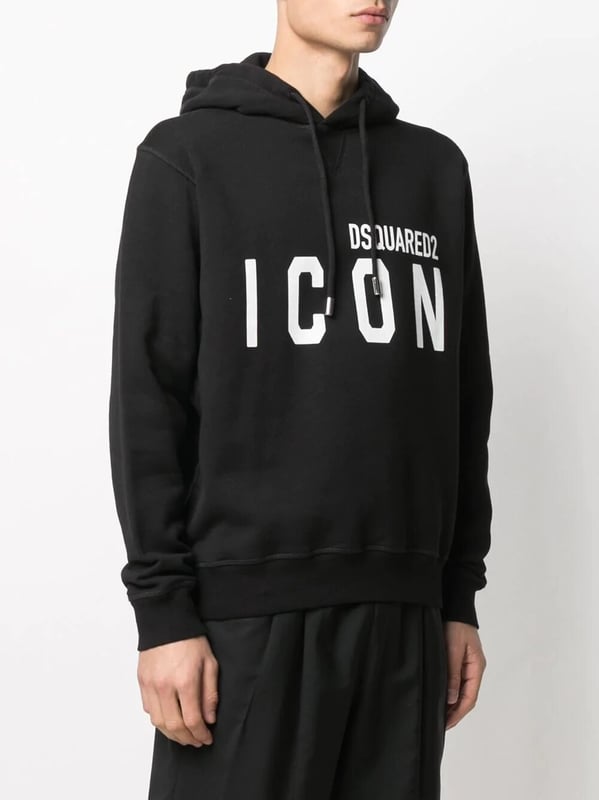 【関税/送料無料】D SQUARED2*Icon-Printed Drawstring Hoodie Dsquared2 Logo Printed Drawstring Hoodie | italist