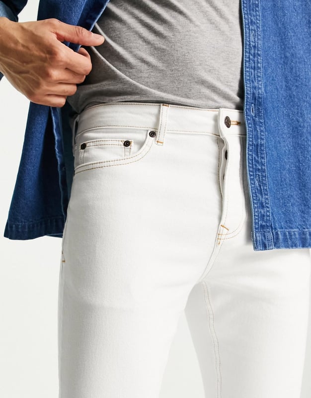 Topman top white jeans