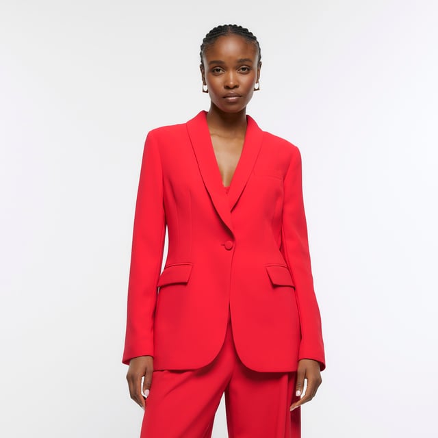 Red women's blazer jacket shop
