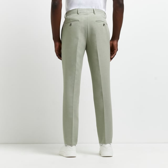 River Island Mens Suit Trousers Pistachio Green