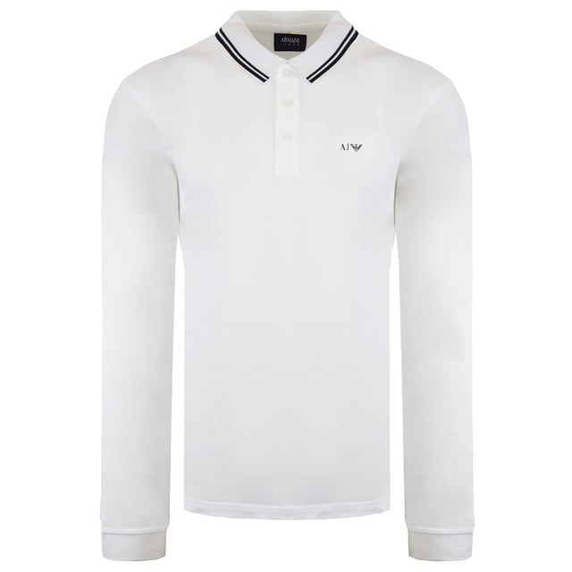 Armani jeans white polo shop