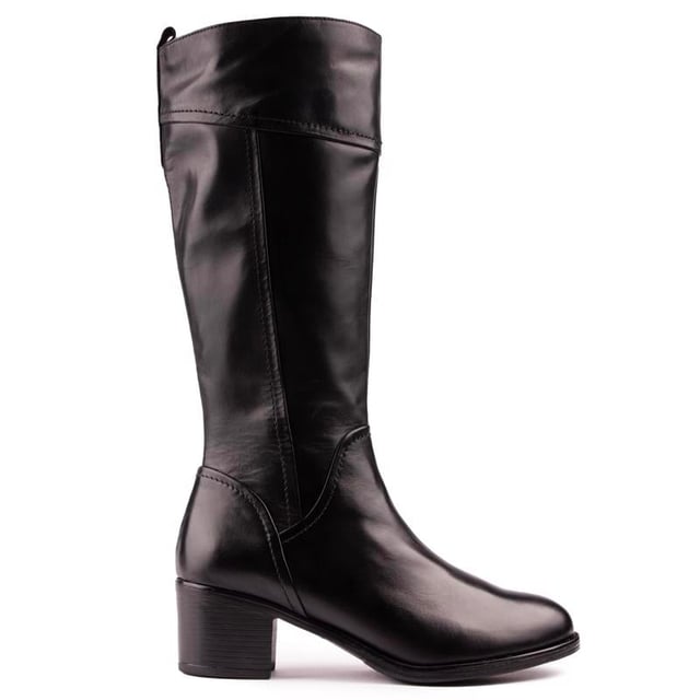 caprice knee length black boots