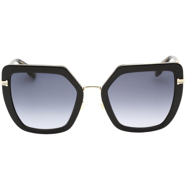 Marc Jacobs Black Sunglasses, Lens Width = 55mm, Nose Bridge Width = 22mm, Arm Length = 145mm, Sunglasses, Sunglasses Case, Cleaning Cloth and Care Instructions all Included, 100% Protection Against UVA &amp; UVB Sunlight and Conform to British Standard EN 1836:2005, Black Sunglasses