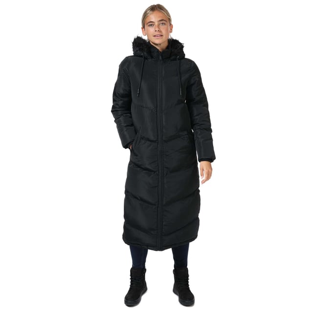 Women's Brave Soul Marcella Longline Padded Jacket in Black