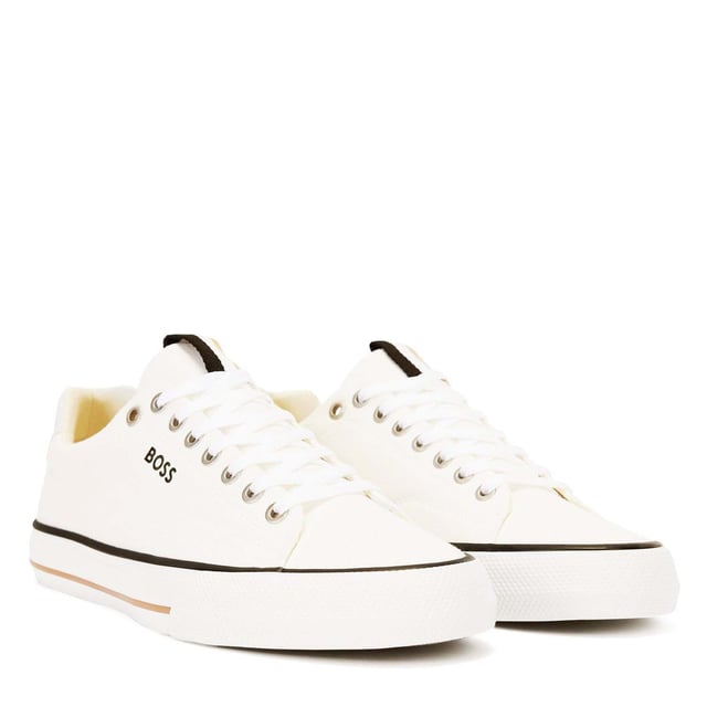 New BOSS sneaker. Full canvas upper derby design enriched by BOSS detail on the side. Full vulcanized sole. backtab enriched by institutional tape. Fresh and seasonal colour combination that fits the deliveries