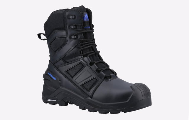 The AS981C Centurion is a metal free Hi leg safety boot with a fibre glass composite toe cap and an anti-penetration non-metallic midsole.
Lightweight and Robust Metal Free 8" Safety Boot With Side Zip
Water Resistant Full Grain Leather Upper
Internal Waterproof Membrane
Injected Moulded PU Toe Guard for Extra Durability Tested to New Scuff Cap Standard (SC)
Moulded TPU Heel Counter for Enhanced Heel Support and Extra Protection Incorporating a Functional Heel Kick
Deep Padded Mesh Collar for Extra Comfort
YKK Side Zip for Easy Access
Comfortable, Cushioned and Removable PU Footbed with Arch Support
Injected PU Midsole Enhances Comfort and Shock Absorption
Non-Marking MICHELIN Rubber Outsole