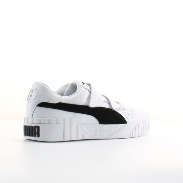Puma Cali V x Selena gomez White Leather Strap Up Womens Trainers 370757 01