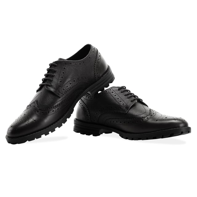Redfoot James Black Brogue