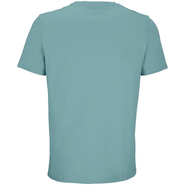 100% Organic Combed Cotton. Design: Plain. Neckline: Crew Neck, Ribbed, Taped. Sleeve-Type: Short-Sleeved. Side Seams, Twin Needle Stitching, Unbranded Size Label. 175gsm. Sustainability: ACCORD, Amfori, BSCI, Fair Wear Approved, Oeko-Tex Standard 100 Certified, PETA-Approved Vegan, REACH, Sustainable Materials.
