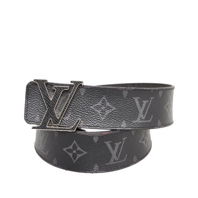 Black Louis Vuitton Monogram Eclipse Initiales Belt