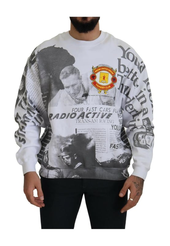 100% authentic MSGM crewneck pullover sweater
  Brand new with tags
  Classic white color
  Made from 100% cotton
  Logo details
  Perfect for men
Material: 100% Cotton