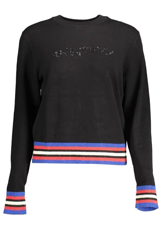 Long-sleeved shirt
  Round neck
  Contrasting details
  Logo
  Designed for women
Material: 43% Polyester 2% Elastane 47% Viscose 3% Acrylic 4% Polyamide 1% METALLISED Fiber