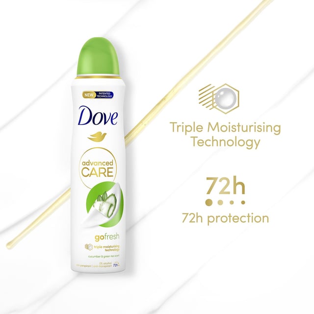 Dove Advanced Care Antiperspirant Deodorant Spray Cucumber & Green Tea