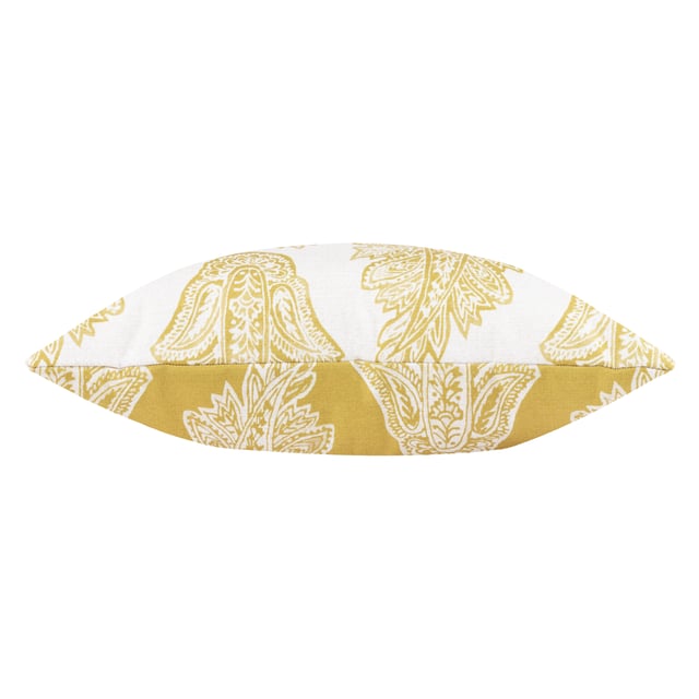 A splendidly designed outdoor cushion which is adorned with delicately printed flowers and fronds in a sublime paisley print, on a bold coloured background. The reverse boasts the same design but in inverted colours, so you have a choice of two styles to employ. All printed on durable UV and water resistant Polyester fabric, to create a stylish addition to your outdoor space for those long, hot sunny days in the garden.