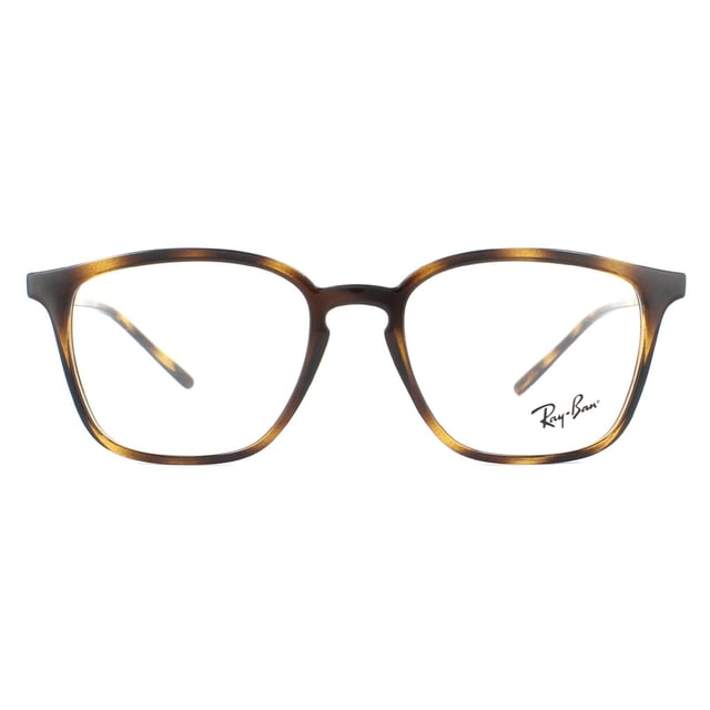 Ray-Ban Glasses Frames RX7185 2012 Havana  Men Women are made of plastic with a square shaped frame and are unisex