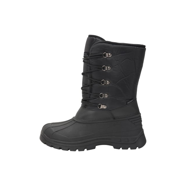 Upper: Textile. Lining: Insulating, Sherpa. Outsole: Deep Lug, Gripped, Traction Grip. 5 Eyelets. Fabric Technology: Durable, DWR Finish, High Warmth, IsoDry, Snowproof. Flat. Design: Logo. Fastening: Lace Up.