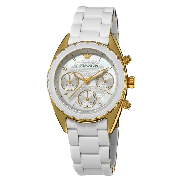 Emporio Armani AR5945 - Herrenuhr Quarz aus Edelstahl• Material: Edelstahl• Glas: Mineral• Armband: Edelstahl• Farbe: Weiß Gold• Wasserbeständigkeit: 50 m (5 ATM)• Gehäusegröße: 35 mm