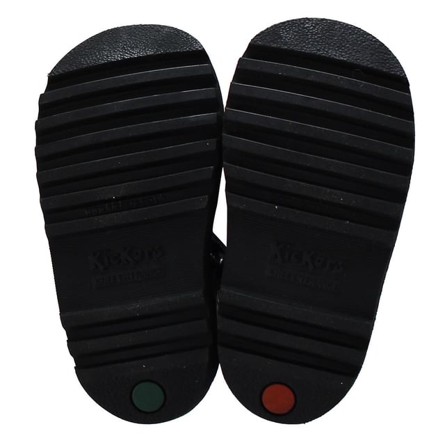 Kickers T-Bar Flutter Strap Up Zwart Glad Leer Kinderschoenen 1_14122