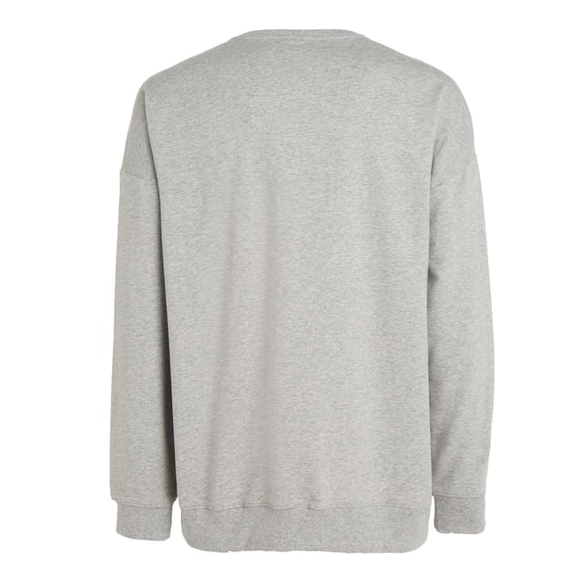 Mens Calvin Klein Lounge Sweatshirt in grey.- Ribbed crewneck.- Ribbed cuffs and hem.- Signature tape inside the neckline.- Calvin Klein embroidery on the chest.- Regular fit.- Ref: 000NM2300EP7A
