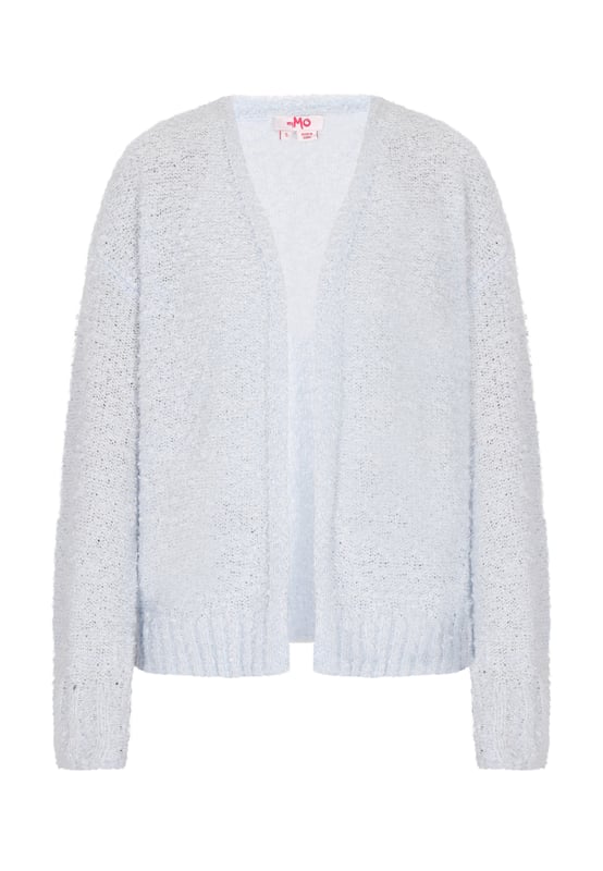 Diese Strickjacke mit geradem Saum bietet eine entspannte Passform und weist eine strukturierte Textur auf. Mit langen Ärmeln und offenem Frontdesign eignet sich diese Strickjacke perfekt zum Tragen über Ihren Lieblingsoutfits in einem schlichten, aber schicken Stil.  Strickjacke