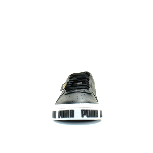 Puma Cali Bold Metallic Zwart Goud Leren Veterschoenen Dames 371207 02