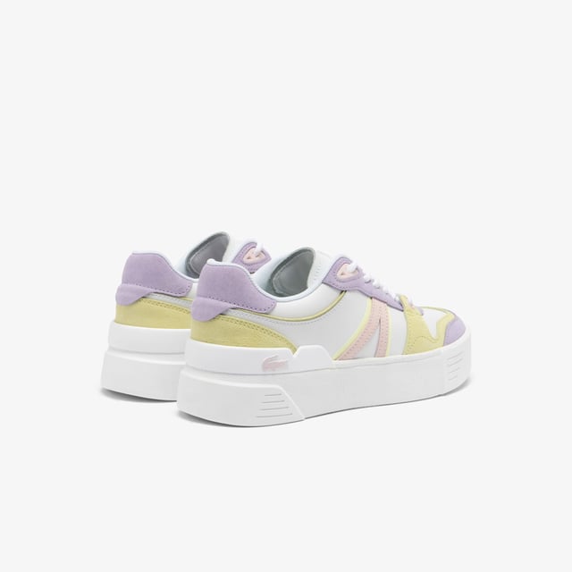 .• Court sneakers • Leather upper • Suede overlays • Botanical pastels colour blocking • Abstract floral print to the sock liner • Rubber outsole.