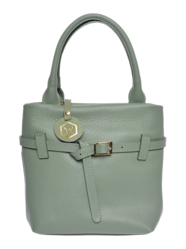 Bolso de mano  
100% cuero de vaca  
Cierre superior con cremallera  
Bolsillo interno con cremallera  
Dimensiones: 21x27x11.5 cm  
Asa: 34 cm  
Correa para el hombro: 120 cm