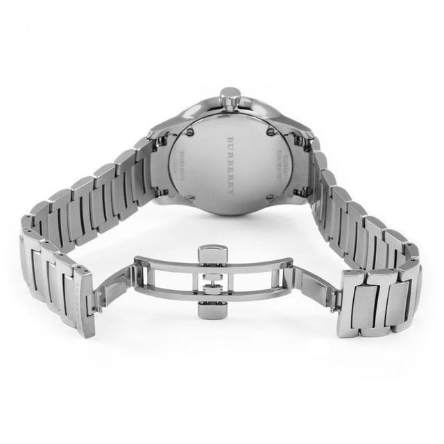 Specification Details Brand Burberry Model BU10007 Barcode Number 4053858559059 Gender Men's Case Diameter 40mm Case Material Stainless Steel Case Colour Blue Dial Colour Silver Band Material Stainless Steel Band Colour Movement Quartz Chronograph No Water Resistance 5 ATM